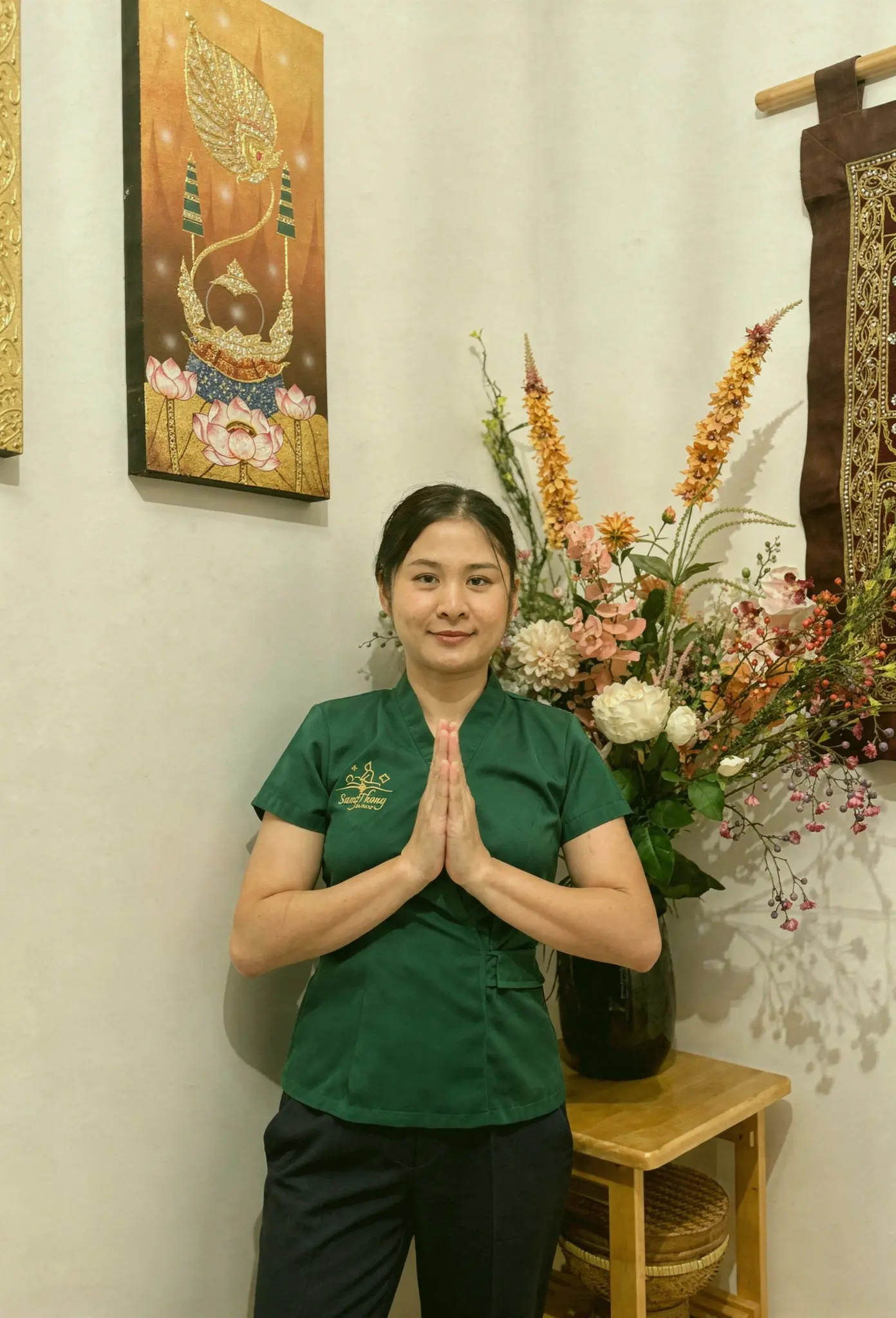 Thai massage therapist at SaengThong in Rotterdam